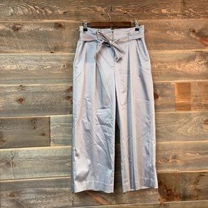 WHBM Silver Wide Leg Crop Pant NWT Size 8